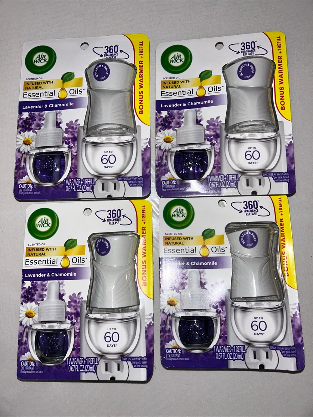 Air Wick Lavender & Chamomile Plug-In Oil Warmers - Set of 4